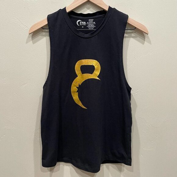 Zyia Active Kettle Moon Logo High Neck Tank Top - Size: Medium - Picture 2 of 8